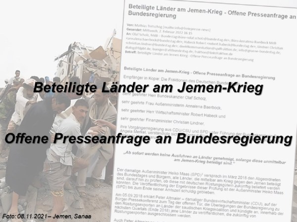 Offene Presseanfrage an Bundesregierung
