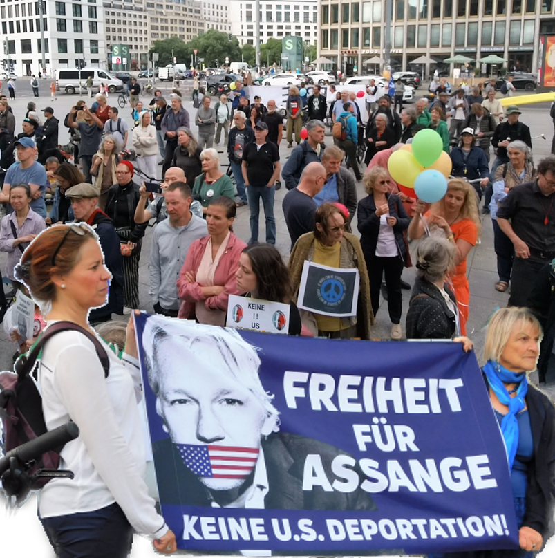 Freiheit für Julian Assange JETZT! Berlin feiert seinen 52. Geburtstag