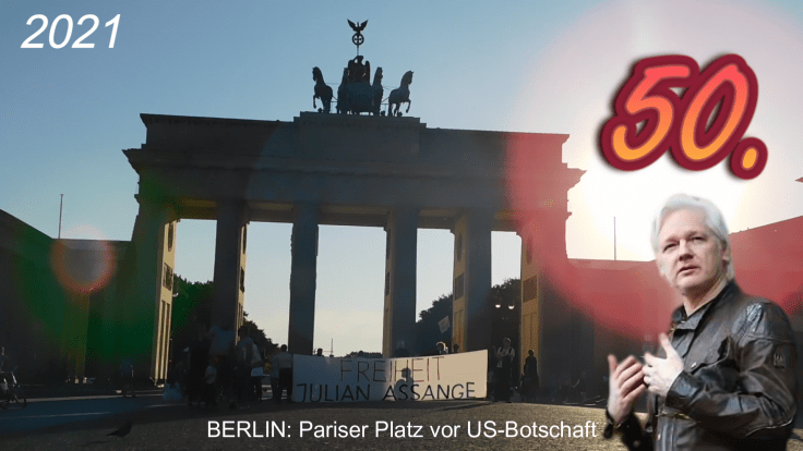50. Geburtstag Julian Assange in Berlin